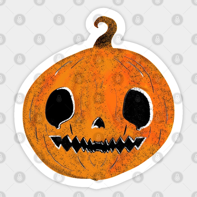 Happy Spooky Cute Pumpkin - Halloween T-Shirt Sticker by notthatparker